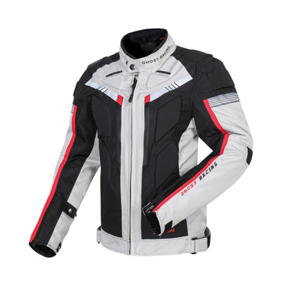 GHOST RACING GR-Y07 Motorcycle Cycling Jacket Four Seasons Locomotive Racing Anti-Fall Cloth, Size: M(Light Grey) - In Car by GHOST RACING | Online Shopping UK | buy2fix