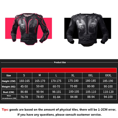 GHOST RACING F060 Motorcycle Armor Suit Riding Protective Gear Chest Protector Elbow Pad Fall Protection Suit, Size: L(Red) - In Car by GHOST RACING | Online Shopping UK | buy2fix