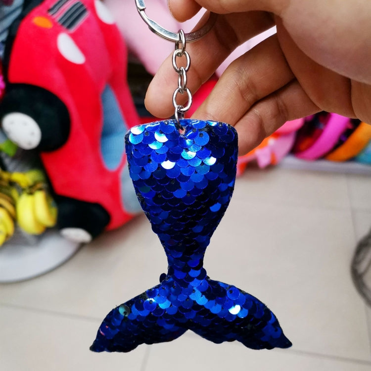 10 PCS Reflective Mermaid Keychain Sequins Mermaid Tail Accessories Car Luggage Pendant(Gold) - In Car by buy2fix | Online Shopping UK | buy2fix