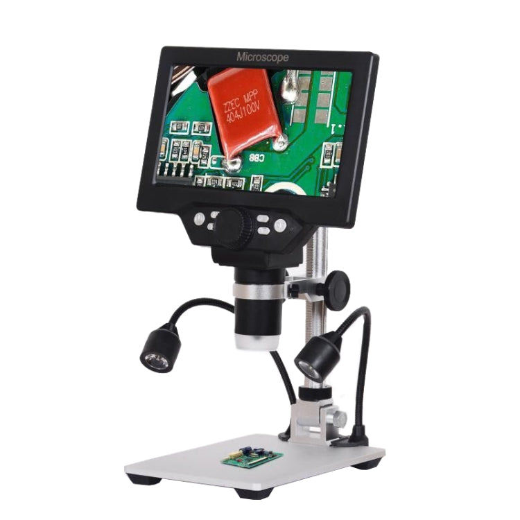 G1200D 7 Inch LCD Screen 1200X Portable Electronic Digital Desktop Stand Microscope(US Plug With Battery) - Consumer Electronics by buy2fix | Online Shopping UK | buy2fix