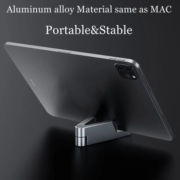 Boneruy T1  Aluminum Alloy Folding Mobile Phone Stand Tablet Computer Stand(Silver) - Desktop Holder by BONERUY | Online Shopping UK | buy2fix