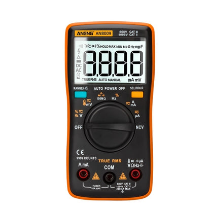 ANENG AN8009 NVC Digital Display Multimeter, Specification: Standard with Cable(Orange) - Consumer Electronics by ANENG | Online Shopping UK | buy2fix