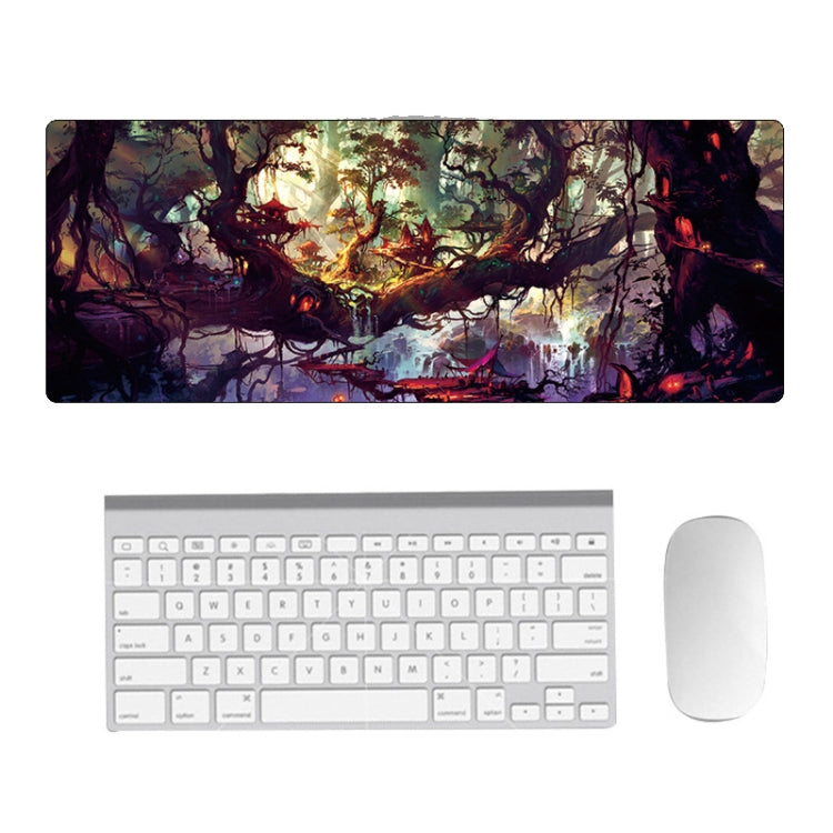 Hand-Painted Fantasy Pattern Mouse Pad, Size: 400 x 900 x 2mm Seaming(4 Tree Scenery) - Mouse Pads by buy2fix | Online Shopping UK | buy2fix