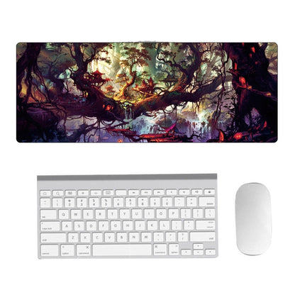 Hand-Painted Fantasy Pattern Mouse Pad, Size: 400 x 900 x 3mm Seaming(4 Tree Scenery) - Mouse Pads by buy2fix | Online Shopping UK | buy2fix