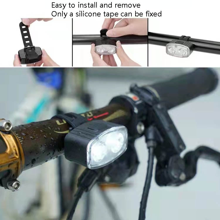 BG-3106 Bicycle Lamp USB Charging Mountain Bike Night Rider Light(Red) - Headlights by buy2fix | Online Shopping UK | buy2fix