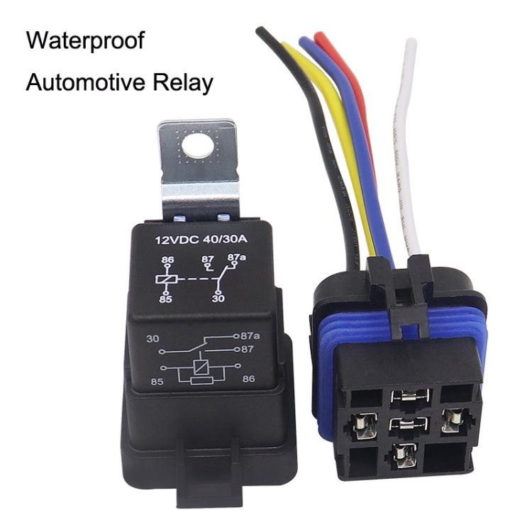 1040 5 Pin Waterproof Integrated Automotive Relay With Bracket, Rated voltage: 24V - In Car by buy2fix | Online Shopping UK | buy2fix