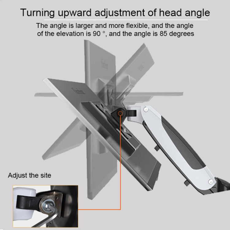 Gibbon Mounts Multifunctional Telescopic Rotating Lifting Monitor Stand, Color: GM112FC Clip Table White - Computer & Networking by buy2fix | Online Shopping UK | buy2fix