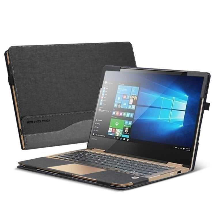 Laptop PU Leather Protective Case For Lenovo Yoga 720-13(Gentleman Gray) - 13.3 inch by buy2fix | Online Shopping UK | buy2fix