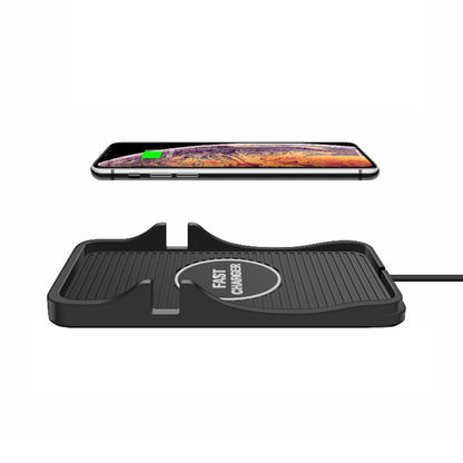 C7 Car Navigation 2 In 1 Multi-Function Non-Slip Pad Wireless Charger(Black) - In Car by buy2fix | Online Shopping UK | buy2fix