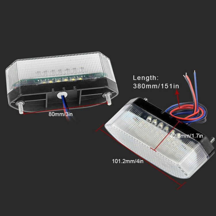 MK-285 Motorcycle LED Taillight Plate Light(Without Stand Black Cover) - In Car by buy2fix | Online Shopping UK | buy2fix