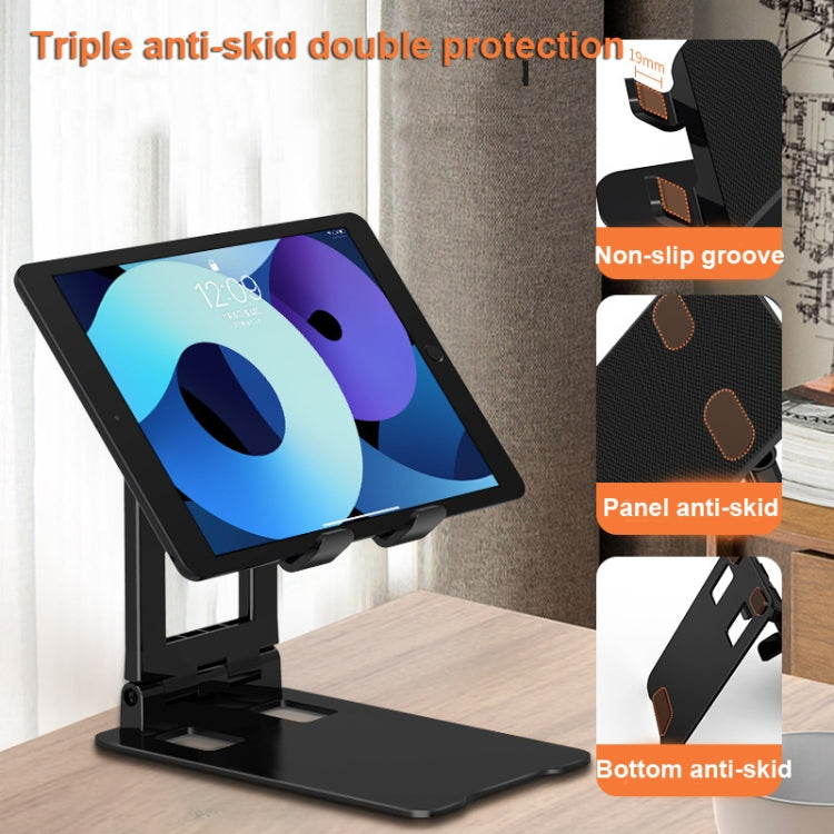 Desktop Foldable Liftable Anti-Skid Mobile Phone And Tablet Stand(Black) - Desktop Holder by buy2fix | Online Shopping UK | buy2fix