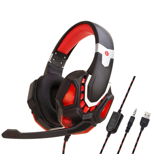 Soyto G10 Gaming Computer Headset For PS4 (Black Red) - Multimedia Headset by Soyto | Online Shopping UK | buy2fix