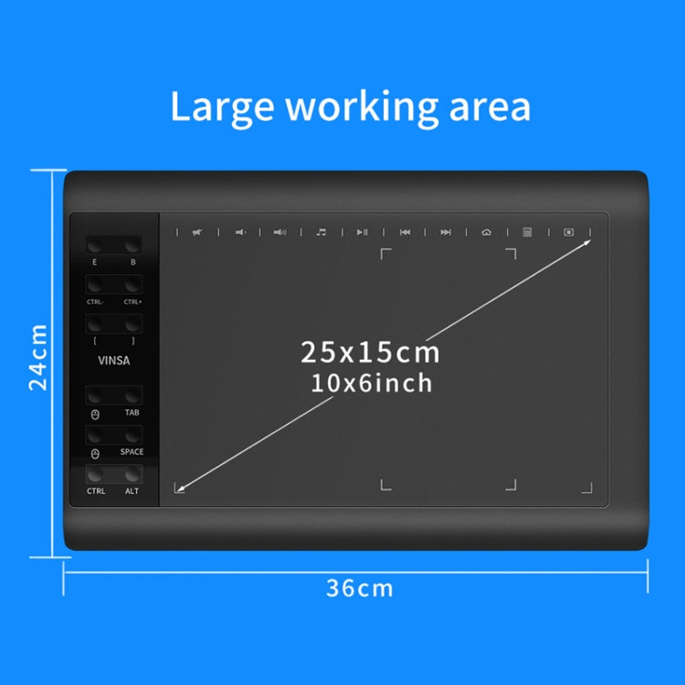 VINSA VIN1060PLUS Hand Painting Digital Board, Style: Package 1 - Consumer Electronics by buy2fix | Online Shopping UK | buy2fix