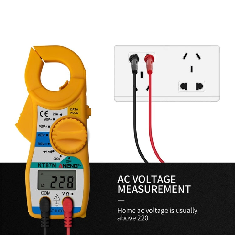 ANENG KT-87N Clamp Voltage And Current Measuring Multimeter(Red) - Consumer Electronics by ANENG | Online Shopping UK | buy2fix