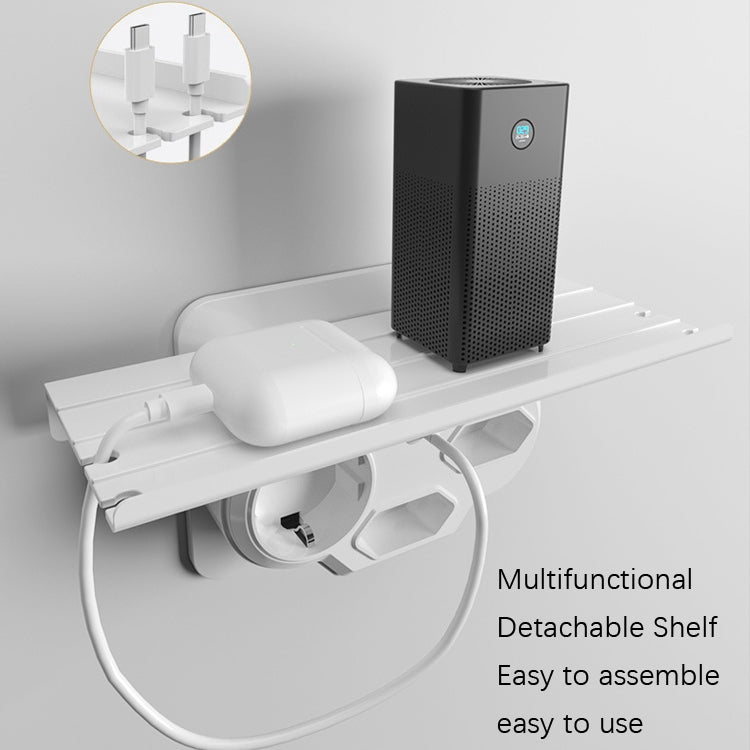 HHT610 Expansion Plug Adapter, EU Plug, Specification: With Tray No Light(White) - Consumer Electronics by buy2fix | Online Shopping UK | buy2fix