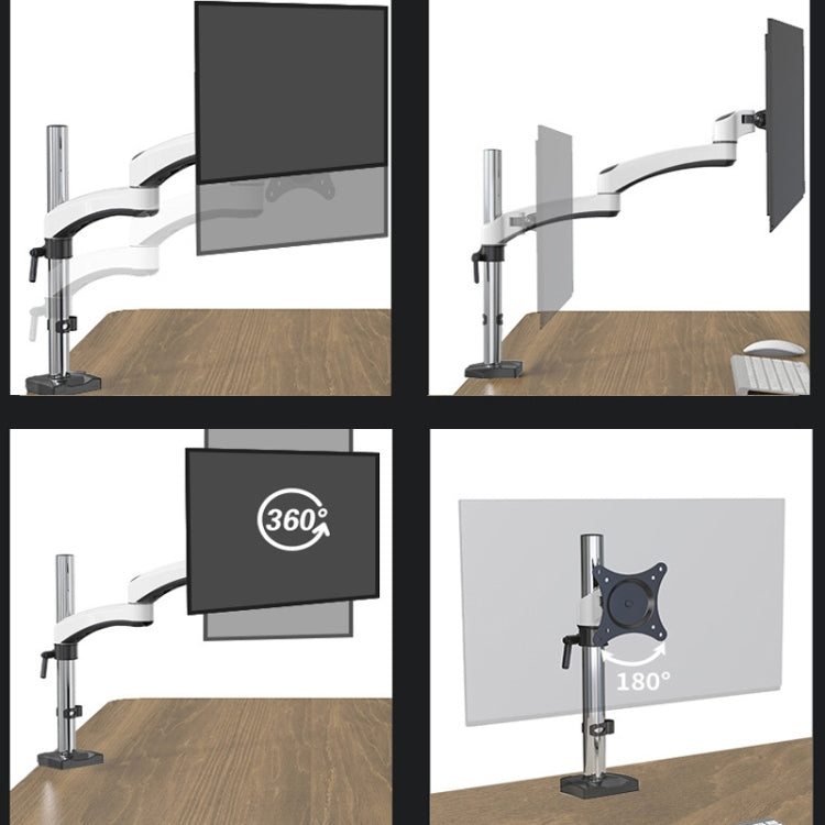 Gibbon Mounts FE112 Aluminum Alloy Lifting and Rotating LCD Computer Monitor Bracket(Perforation) - Computer & Networking by buy2fix | Online Shopping UK | buy2fix