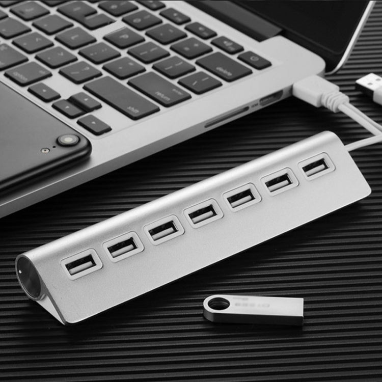 THL059 USB2.0 7 In 1 Aluminum Alloy HUB(7 Ports) - USB 2.0 HUB by buy2fix | Online Shopping UK | buy2fix