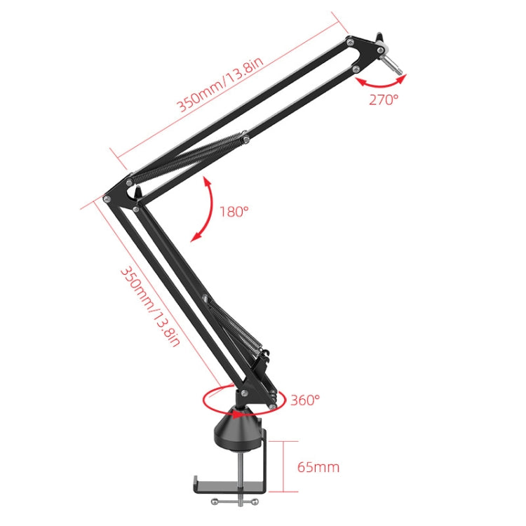 Desktop Foldable Live Condenser Microphone Gimbal Bracket - Consumer Electronics by buy2fix | Online Shopping UK | buy2fix