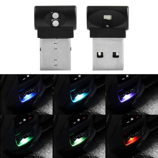 2 PCS Car USB Atmosphere Light LED Decorated Lighting Light(USB Colorful Adjustable) - In Car by buy2fix | Online Shopping UK | buy2fix