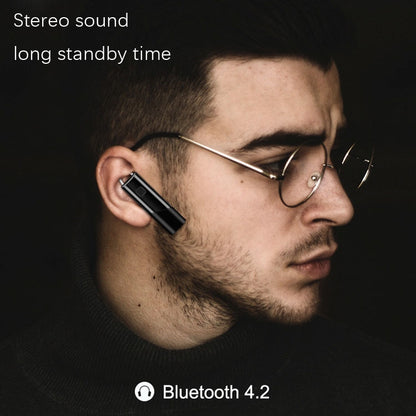 Single Ear 4.2 Bluetooth Headset Stereo HIFI Sports Wireless Bluetooth Headset(A1 White) - Bluetooth Earphone by buy2fix | Online Shopping UK | buy2fix