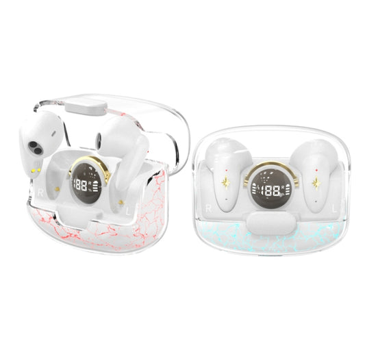 TWS Wireless Bluetooth Headset In-ear Space Capsule Gaming Headset(Transparent White) - TWS Earphone by buy2fix | Online Shopping UK | buy2fix