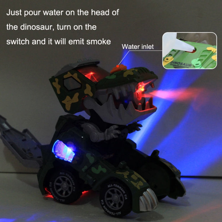 HG-884 Spray Deformation Dinosaur Fighting Vehicle Light Music Automatic Rotating Children Toys(Yellow) - Model Toys by buy2fix | Online Shopping UK | buy2fix
