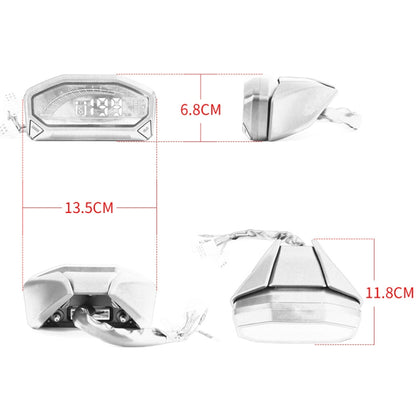 Motorcycle Universal LCD Instrument HD Display Speed Table 6 File Electronic Digital Table - In Car by buy2fix | Online Shopping UK | buy2fix