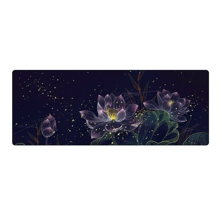 300x800x2mm Locked Large Desk Mouse Pad(2 Lotus) - Mouse Pads by buy2fix | Online Shopping UK | buy2fix