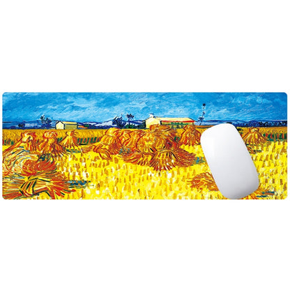 300x800x1.5mm Unlocked Am002 Large Oil Painting Desk Rubber Mouse Pad(Apricot Flower) - Mouse Pads by buy2fix | Online Shopping UK | buy2fix