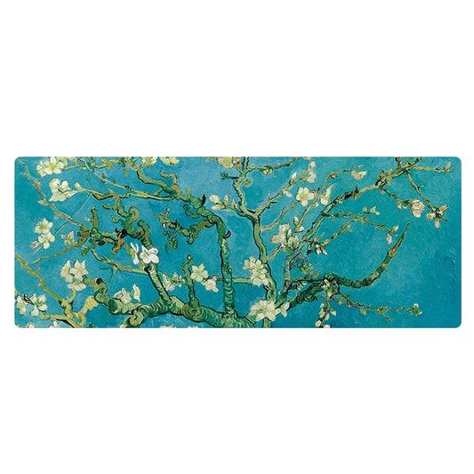 300x800x2mm Locked Am002 Large Oil Painting Desk Rubber Mouse Pad(Apricot Flower) - Mouse Pads by buy2fix | Online Shopping UK | buy2fix