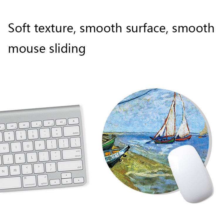 300x800x2mm Locked Am002 Large Oil Painting Desk Rubber Mouse Pad(Apricot Flower) - Mouse Pads by buy2fix | Online Shopping UK | buy2fix