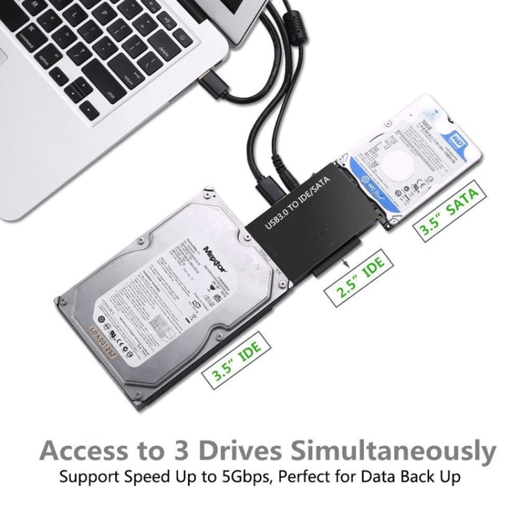 USB3.0 To SATA / IDE Easy Drive Cable External Hard Disk Adapter, Specification: AU  Plug - USB to IDE / SATA by buy2fix | Online Shopping UK | buy2fix