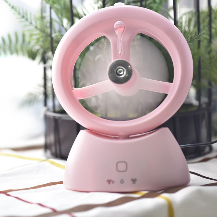 Mini USB Rechargeable Spray Fan Student Dormitory Office Desktop Mute Fan(Frosted Pink) - Consumer Electronics by buy2fix | Online Shopping UK | buy2fix