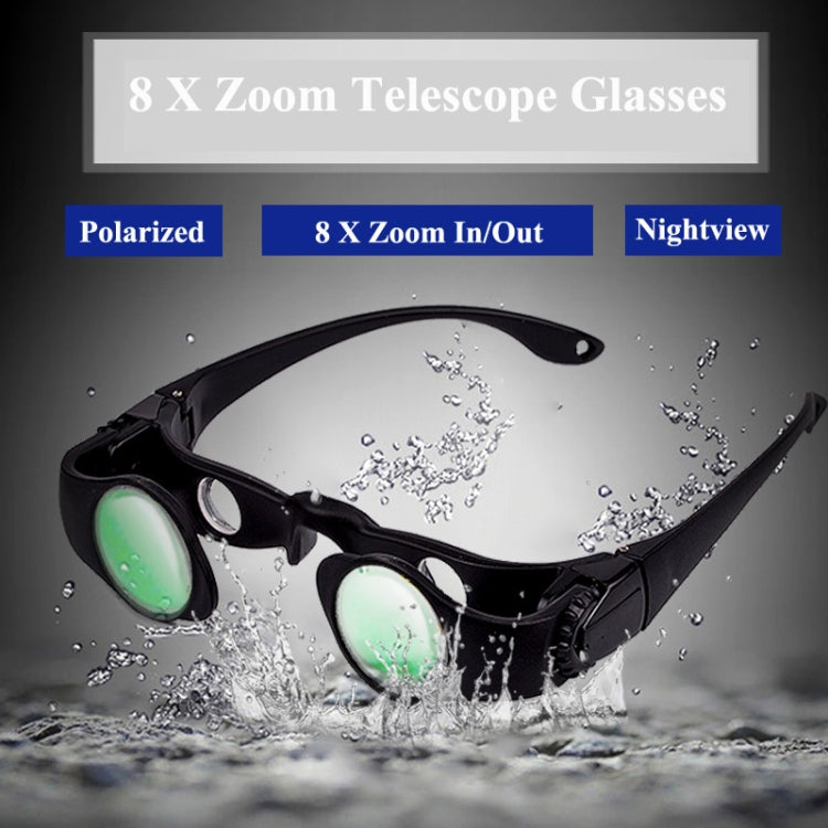 8x Fishing Binoculars Zoomable Telescope Glasses ,Style: Telescope+Gray Clip - Binoculars by buy2fix | Online Shopping UK | buy2fix