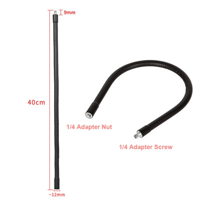 40cm Live Broadcast Bracket Extension Hose Tripod Accessories,Style: Hose+PTZ+Phone Clip - Consumer Electronics by buy2fix | Online Shopping UK | buy2fix