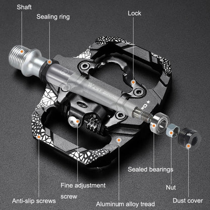 A Pair WEST BIKING YP0802086 Mountain Bike Aluminum Bearing Pedals(Blue) - Outdoor & Sports by WEST BIKING | Online Shopping UK | buy2fix