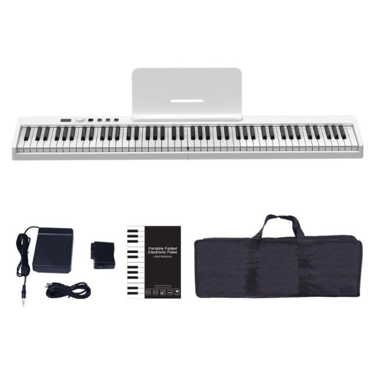 88-Key Portable Smart Folding Electric Piano, EU Plug(PJ88C Black) - Keyboard Instruments by buy2fix | Online Shopping UK | buy2fix