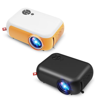 A10 480x360 Pixel Projector Support 1080P Projector ,Style: Basic Model  White Yellow (EU Plug) - Consumer Electronics by null | Online Shopping UK | buy2fix