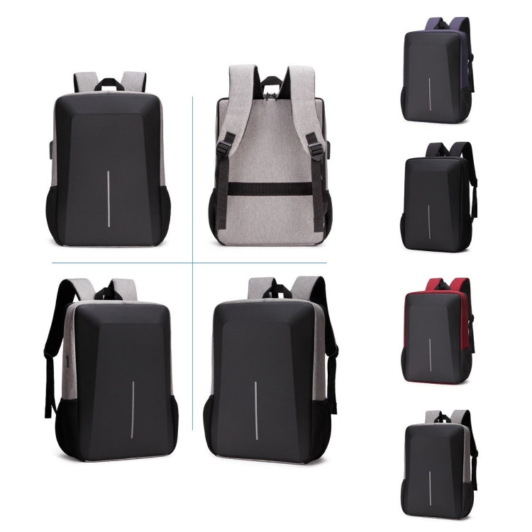 Hard Shell Backpack Alloy Frame Anti-Theft Computer Bag For Men, Color: 8001-J Black - Backpack by buy2fix | Online Shopping UK | buy2fix