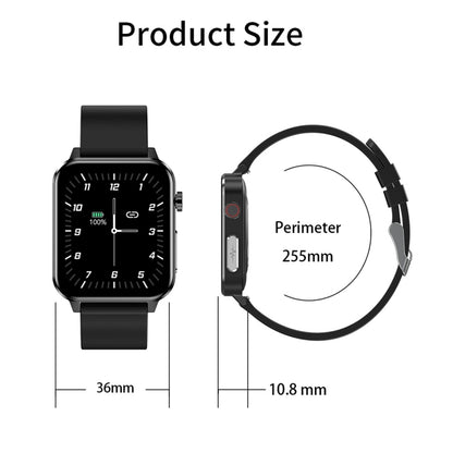 LOANIY E86 1.7 Inch Heart Rate Monitoring Smart Bluetooth Watch, Color: Black Steel - Smart Watches by LOANIY | Online Shopping UK | buy2fix