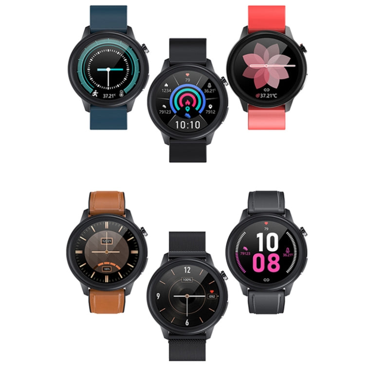 LOANIY E80 1.3 Inch Heart Rate Detection Smart Watch, Color: Black Leather - Smart Wear by LOANIY | Online Shopping UK | buy2fix