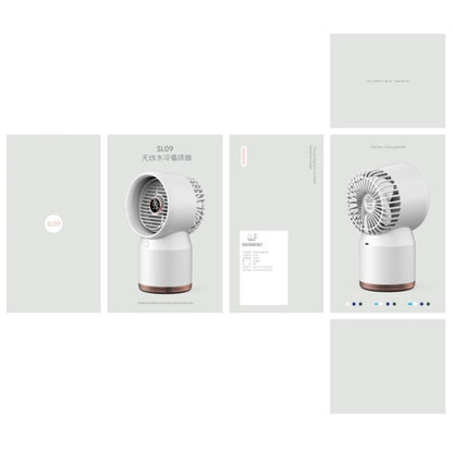 Spray Humidified LED Digital Display Office Home Fan, Style: USB Direct Plug(White) - Consumer Electronics by buy2fix | Online Shopping UK | buy2fix