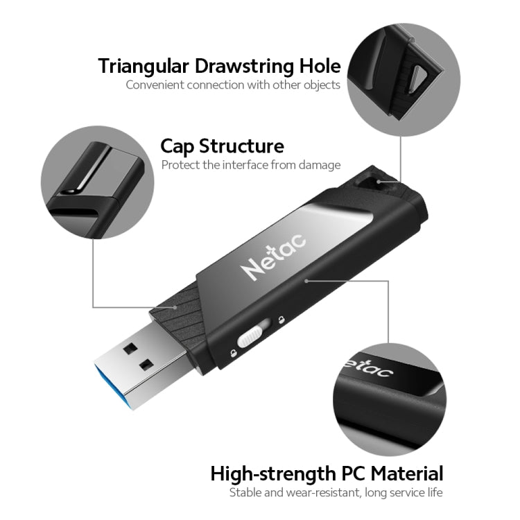 Netac U336 Protection With Lock Car High-Speed USB Flash Drives, Capacity: 32GB - USB Flash Drives by Netac | Online Shopping UK | buy2fix