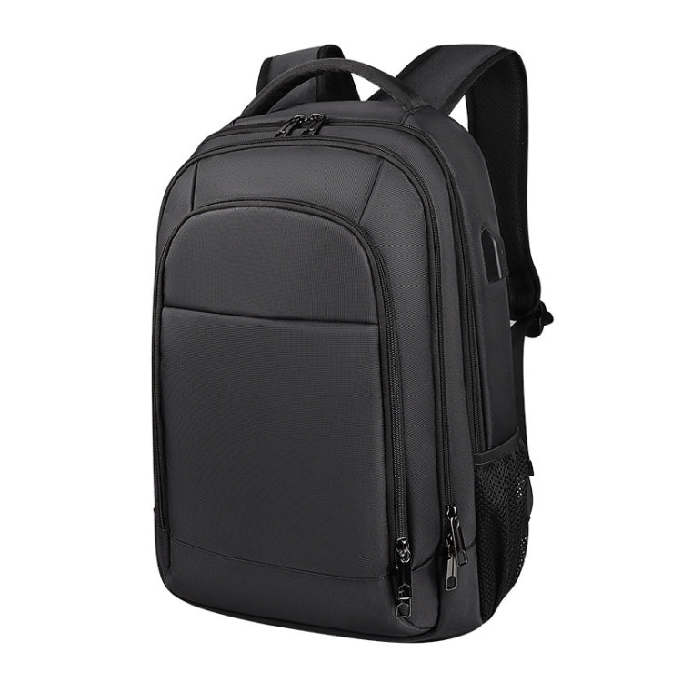 SJ06 Outdoor Large Capacity Laptop Backpack, Size: 13 inch-15.6 inch(Mysterious Black) - Backpack by buy2fix | Online Shopping UK | buy2fix