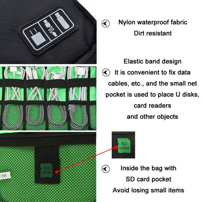 Multifunctional Portable Mobile Phone Digital Accessories U Disk Storage Bag, Color: Peacock Green - Other by buy2fix | Online Shopping UK | buy2fix