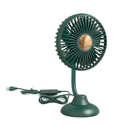 F502 Mini Hose Small Fan Car USB Fan(Green) - In Car by buy2fix | Online Shopping UK | buy2fix