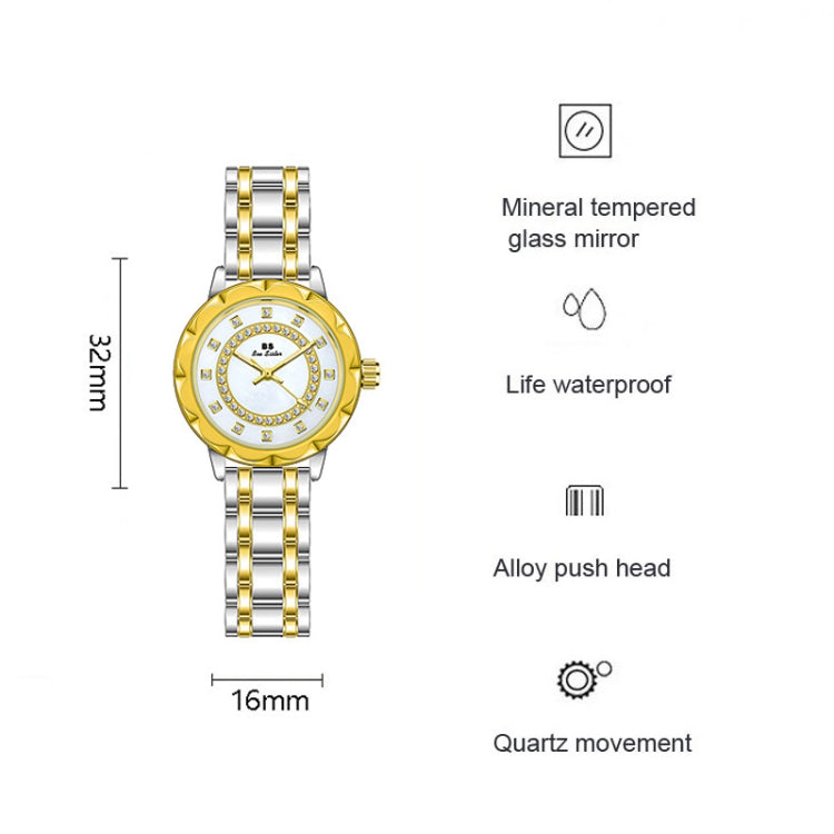 BS Bee Sister  FA1506 Lace Ladies Watch Elegant Watch(Golden) - Alloy Watches by BS Bee Sister | Online Shopping UK | buy2fix