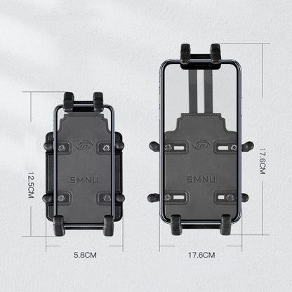 SMNU SM008 Motorcycle Aluminum Alloy Polyclaw Phone Bracket(Rearview Mirror Installation) - In Car by SMNU | Online Shopping UK | buy2fix