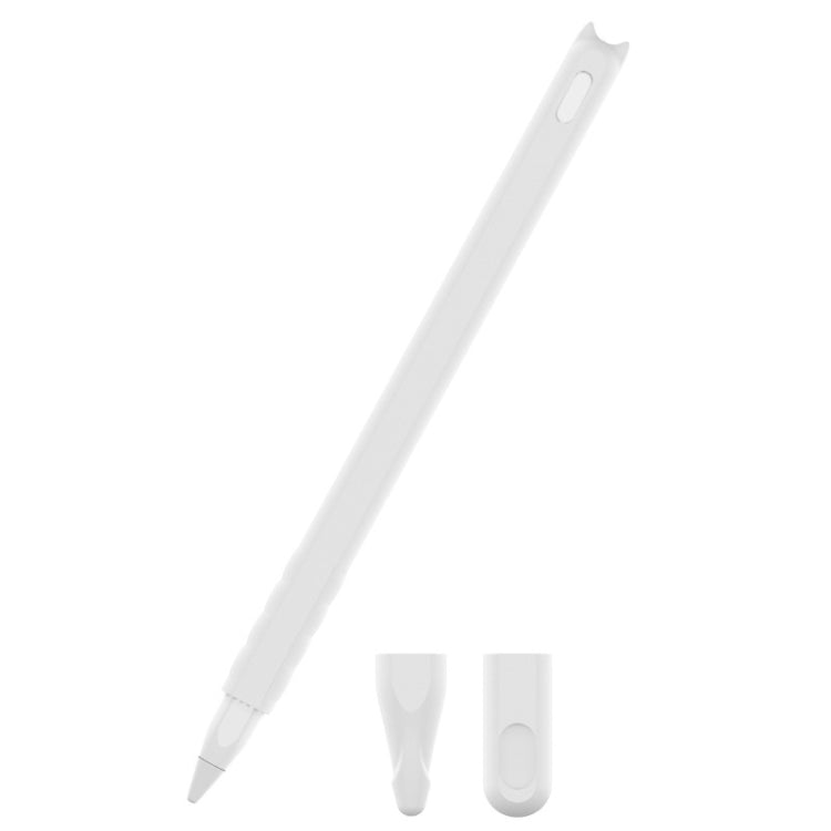 2 PCS Cartoon Touch Silicone Pen Case For Apple Pencil 2(White) - Pencil Accessories by buy2fix | Online Shopping UK | buy2fix