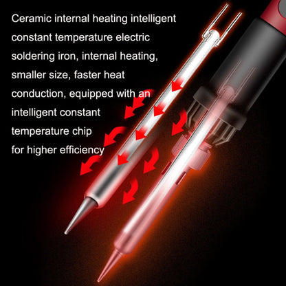 ANENG SL103 25pcs/set Intelligent Digital Display Temperature Adjustment Household Constant Temperature Soldering Iron Set 60W Internal Heat Welding Tool Kit(EU Plug) - Electric Soldering Iron by ANENG | Online Shopping UK | buy2fix